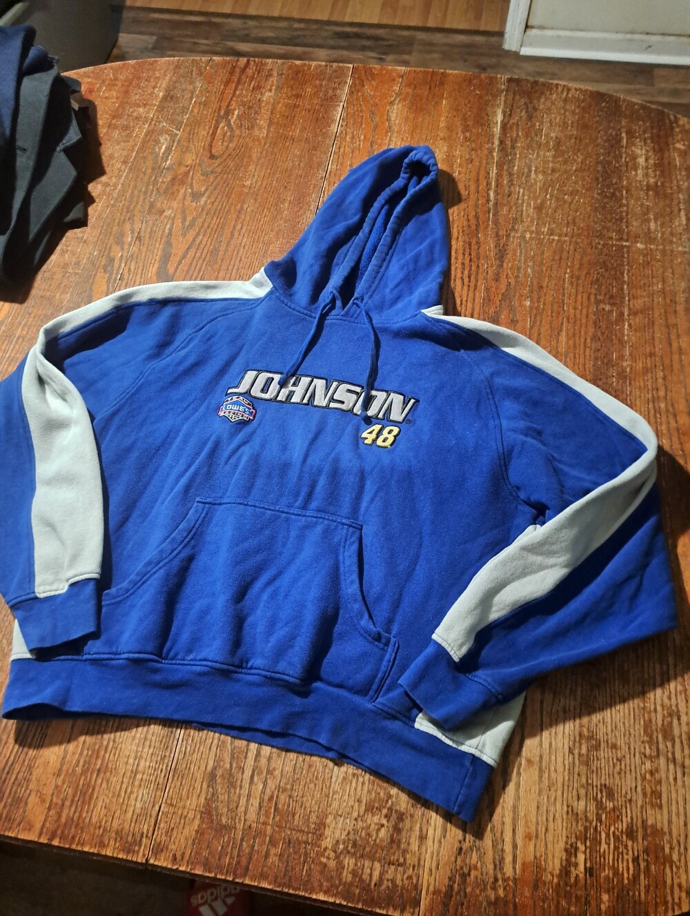 XL Winners Circle Johnson Lowes #48 Nascar Long Sleeve Pullover Hoodie Fleece